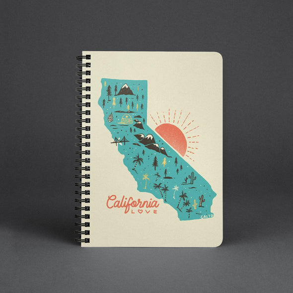 Map CA Love Cream Spiral Notebook-CA LIMITED