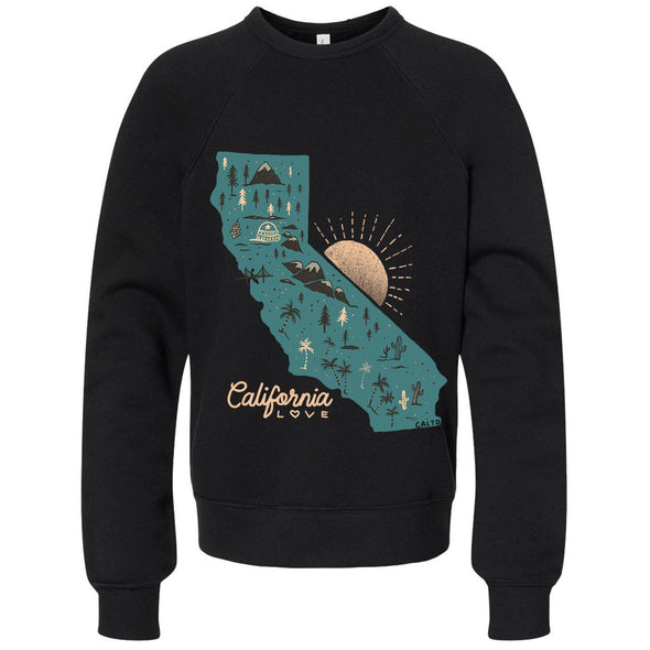 Map CA Love Raglan Youth Sweater-CA LIMITED
