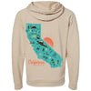 Map CA Love Raglan Zip Up Hoodie-CA LIMITED