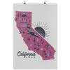 Map Ca Love Grey Poster-CA LIMITED