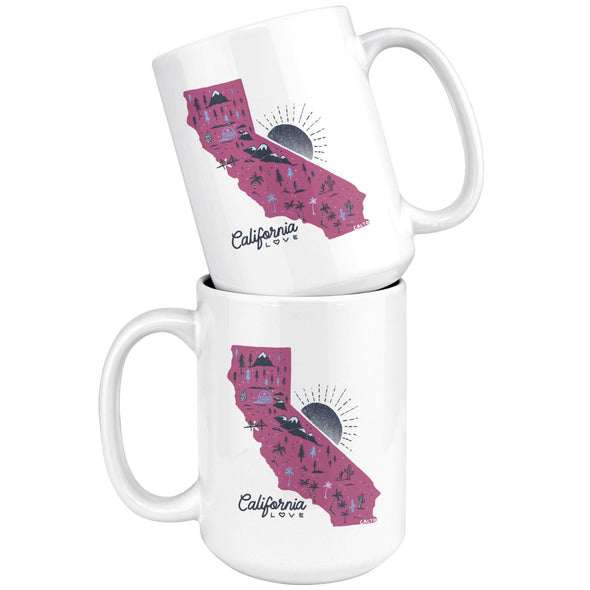 Map Ca Love Purple Mug-CA LIMITED