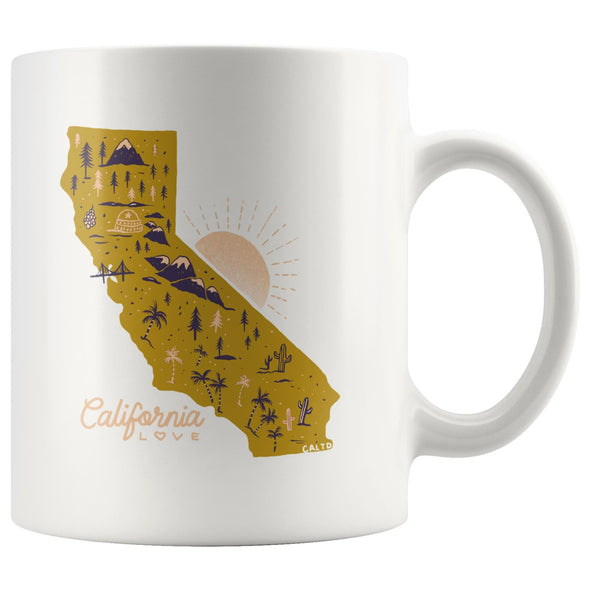 Map Ca Love Yellow Mug-CA LIMITED