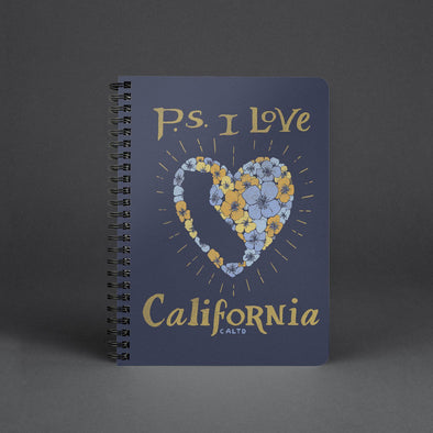 P.S. I Love California Navy Spiral Notebook-CA LIMITED