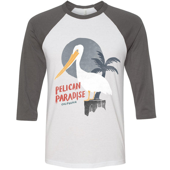 Pelican Paradise Baseball Tee-CA LIMITED