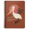 Pelican Paradise Burnt Orange Spiral Notebook-CA LIMITED