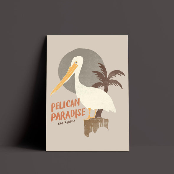 Pelican Paradise Cream Poster-CA LIMITED