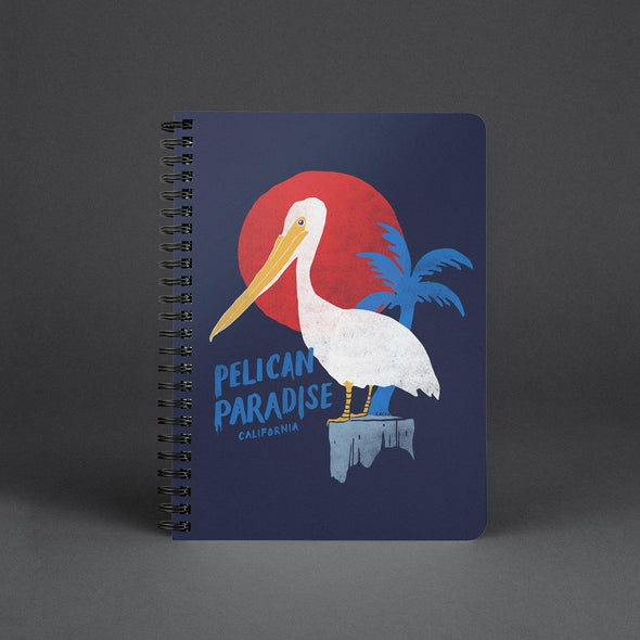 Pelican Paradise Navy Spiral Notebook-CA LIMITED