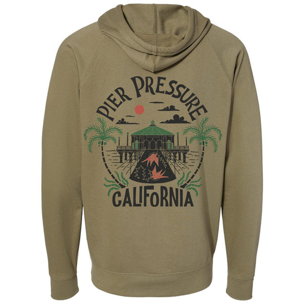 Pier Pressure Raglan Zipper Hoodie-CA LIMITED