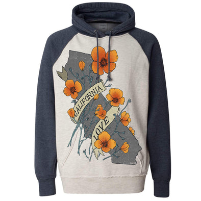 Poppies CA Love Raglan Hoodie-CA LIMITED