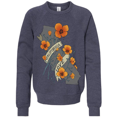 Poppies CA Love Raglan Youth Sweater-CA LIMITED