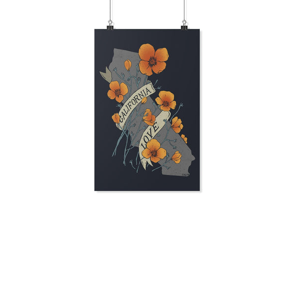 Poppy CA Love Navy Poster-CA LIMITED