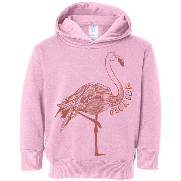 Flamingo Florida Toddlers Hoodie