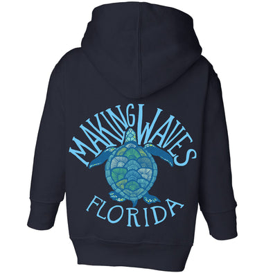 Sea Turtle Florida Toddlers Zip Up Hoodie