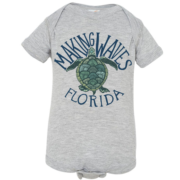 Sea Turtle Florida Baby Onesie