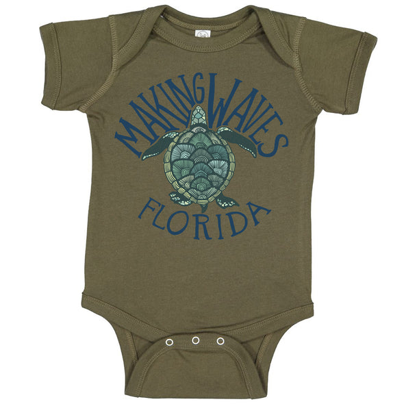 Sea Turtle Florida Baby Onesie