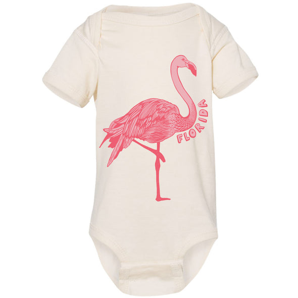 Flamingo Florida Baby Onesie