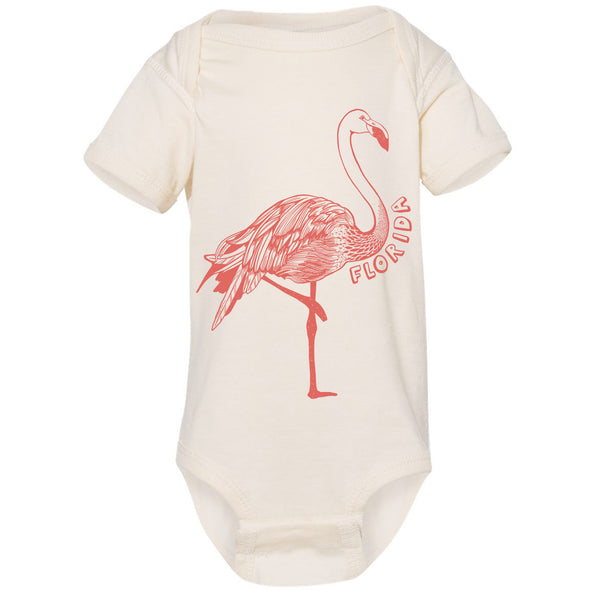 Flamingo Florida Baby Onesie