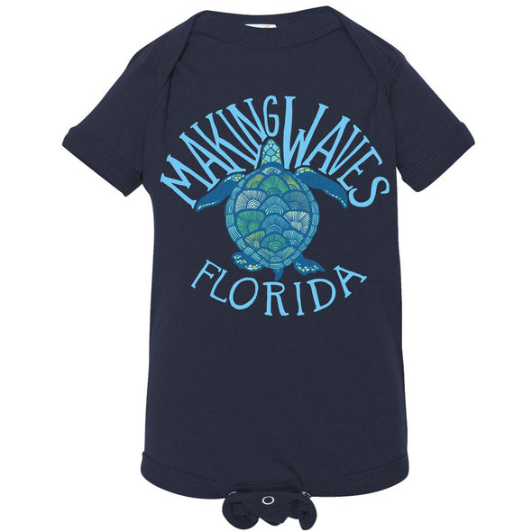 Sea Turtle Florida Baby Onesie