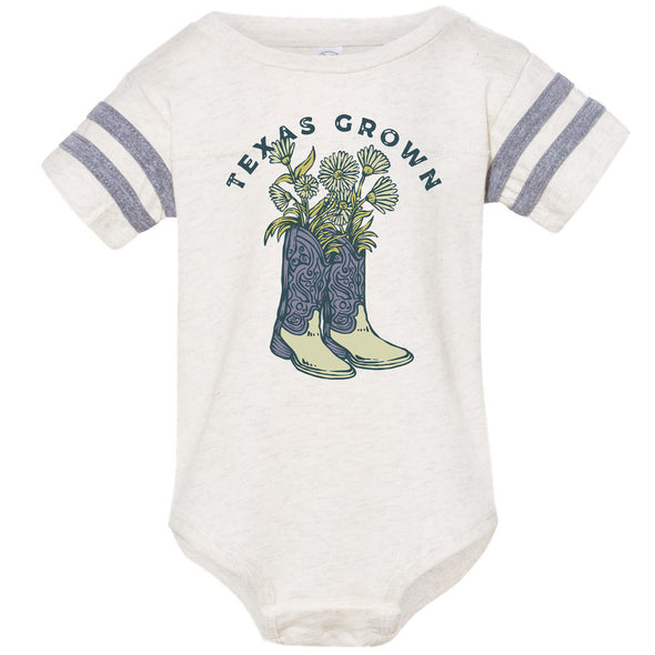 Texas Grown Stripes Baby Onesie