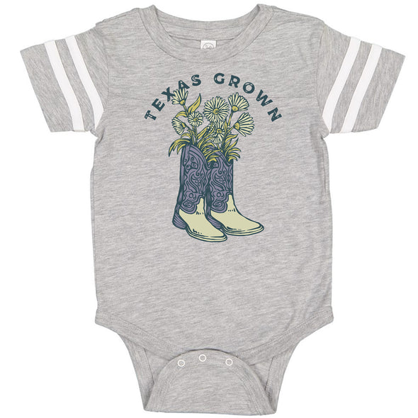 Texas Grown Stripes Baby Onesie