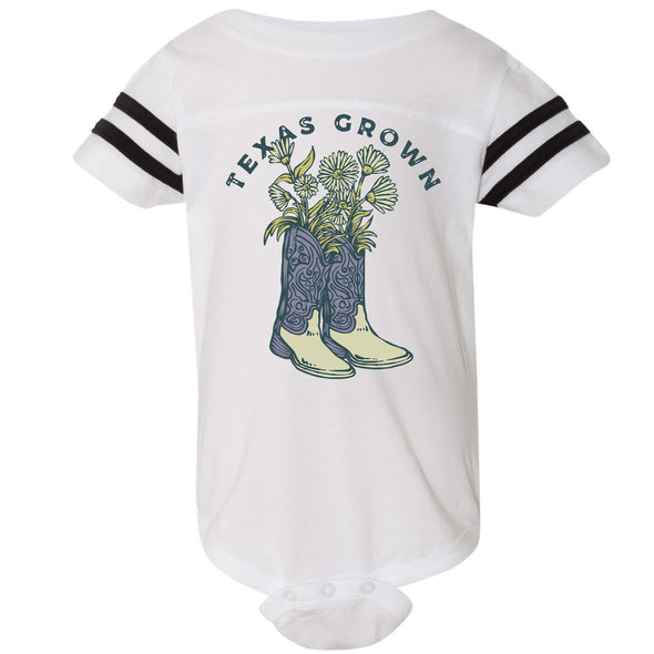 Texas Grown Stripes Baby Onesie