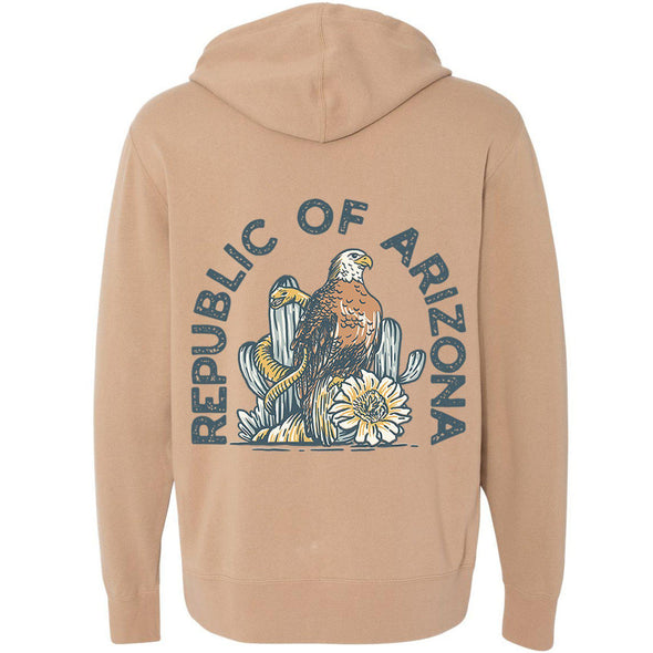 Republic Of Arizona Zipper Hoodie-CA LIMITED