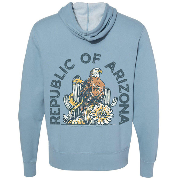 Republic Of Arizona Zipper Hoodie-CA LIMITED