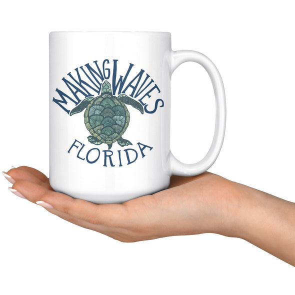 Sea Turtle FL Blue Ceramic Mug-CA LIMITED