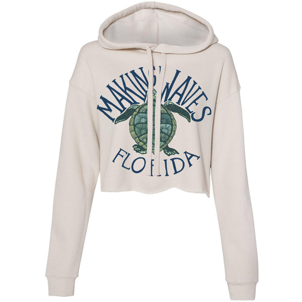 Sea Turtle FL Cropped Hoodie-CA LIMITED