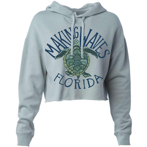 Sea Turtle FL Cropped Hoodie-CA LIMITED