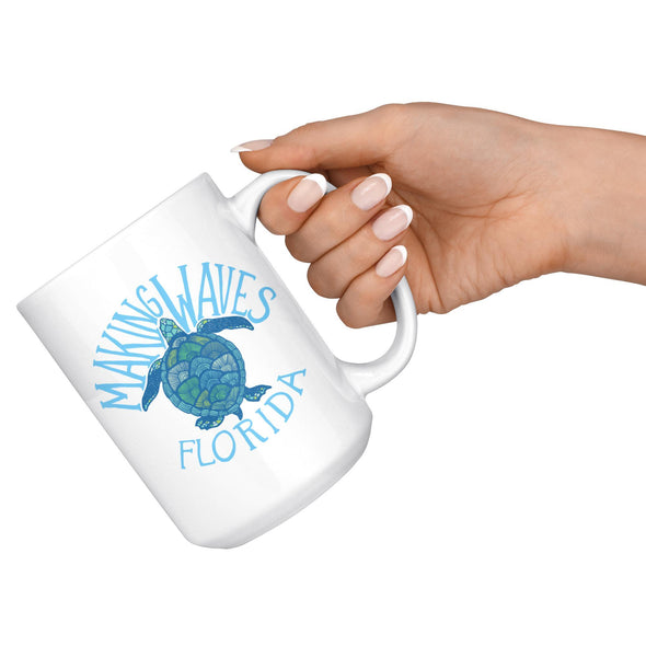 Sea Turtle FL Light Blue Ceramic Mug-CA LIMITED