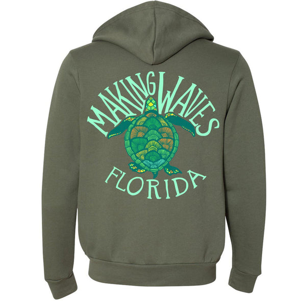 Sea Turtle FL Zipper Hoodie-CA LIMITED