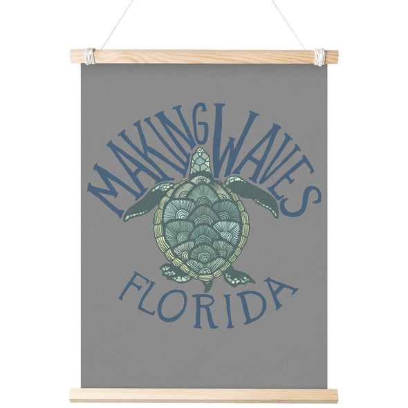 Sea Turtle Florida Grey Poster
