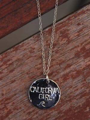 Silver California Girl Necklace-CA LIMITED