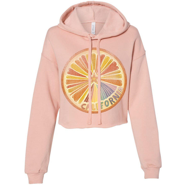 Starburst Orange Cropped Hoodie-CA LIMITED