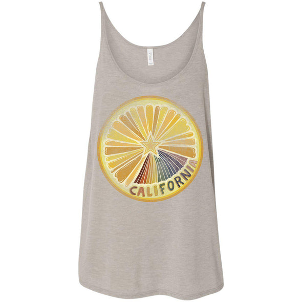 Starburst Orange Flowy Tank-CA LIMITED