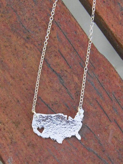 State Pride Silver Necklace-CA LIMITED