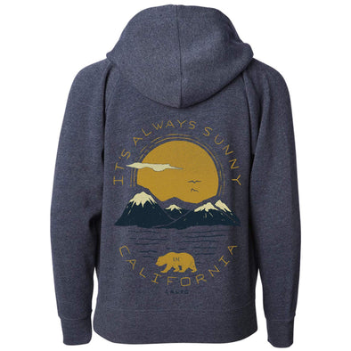 Sunny California Raglan Toddlers Zip Up Hoodie-CA LIMITED