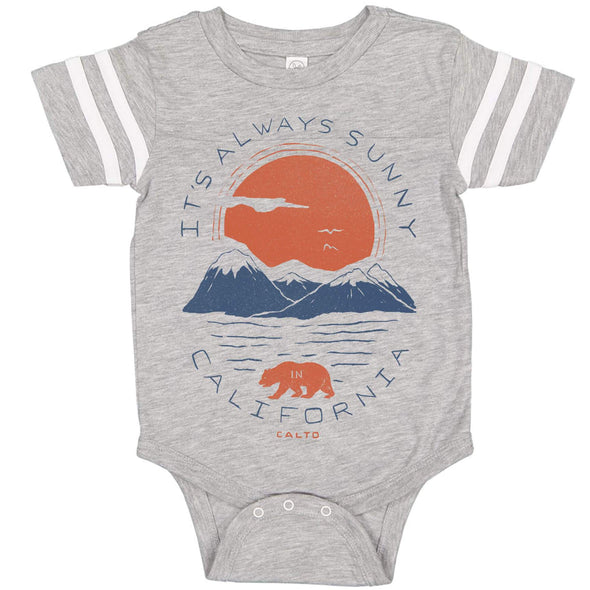 Sunny California Stripes Baby Onesie-CA LIMITED