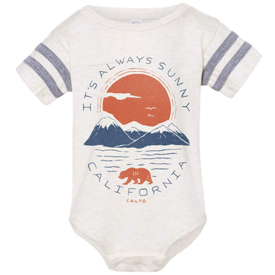 Sunny California Stripes Baby Onesie-CA LIMITED