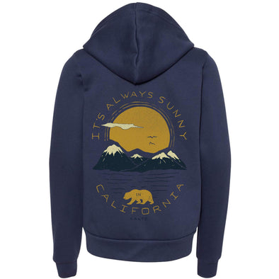 Sunny California Youth Zip Up Hoodie-CA LIMITED