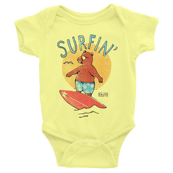 Surfin Bear Baby Baby Onesie-CA LIMITED