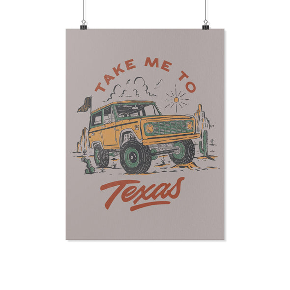 Take Me TX Brown Beige Poster-CA LIMITED