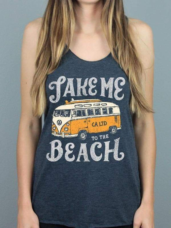 Take me to the beach racerback tank-CA LIMITED