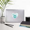 Teal Flag Heart Decal-CA LIMITED