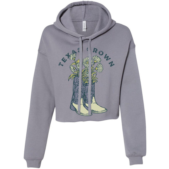 Texas Grown Cropped Hoodie-CA LIMITED