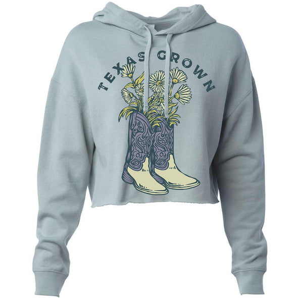 Texas Grown Cropped Hoodie-CA LIMITED