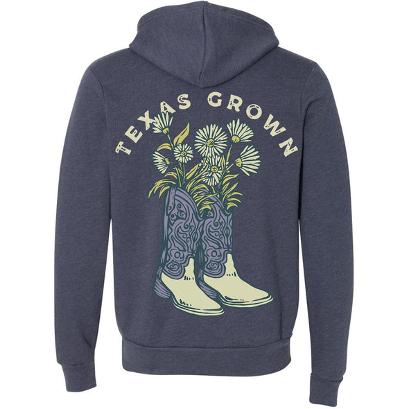 Texas Grown Zipper Hoodie-CA LIMITED