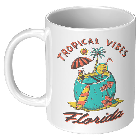 Tropical Vibes Florida Ceramic Mug