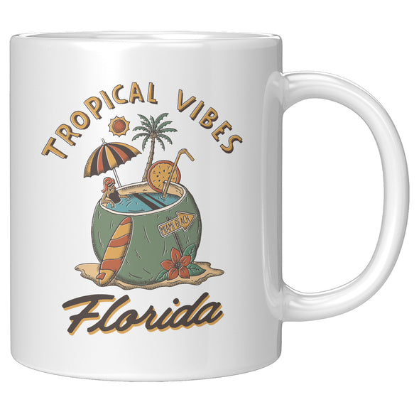 Tropical Vibes Florida Ceramic Mugs
